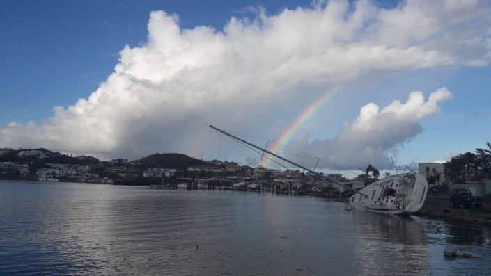 Oct 2017: Somewhere over the rainbow… way up high… there’s a yacht that a long for… once in a lullaby.