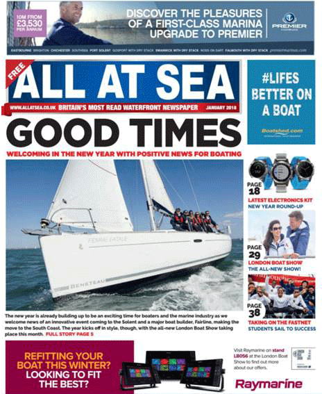 Jan 2018: Navalmartin feature in ‘All At Sea’ Britain’s most read waterfront newspaper